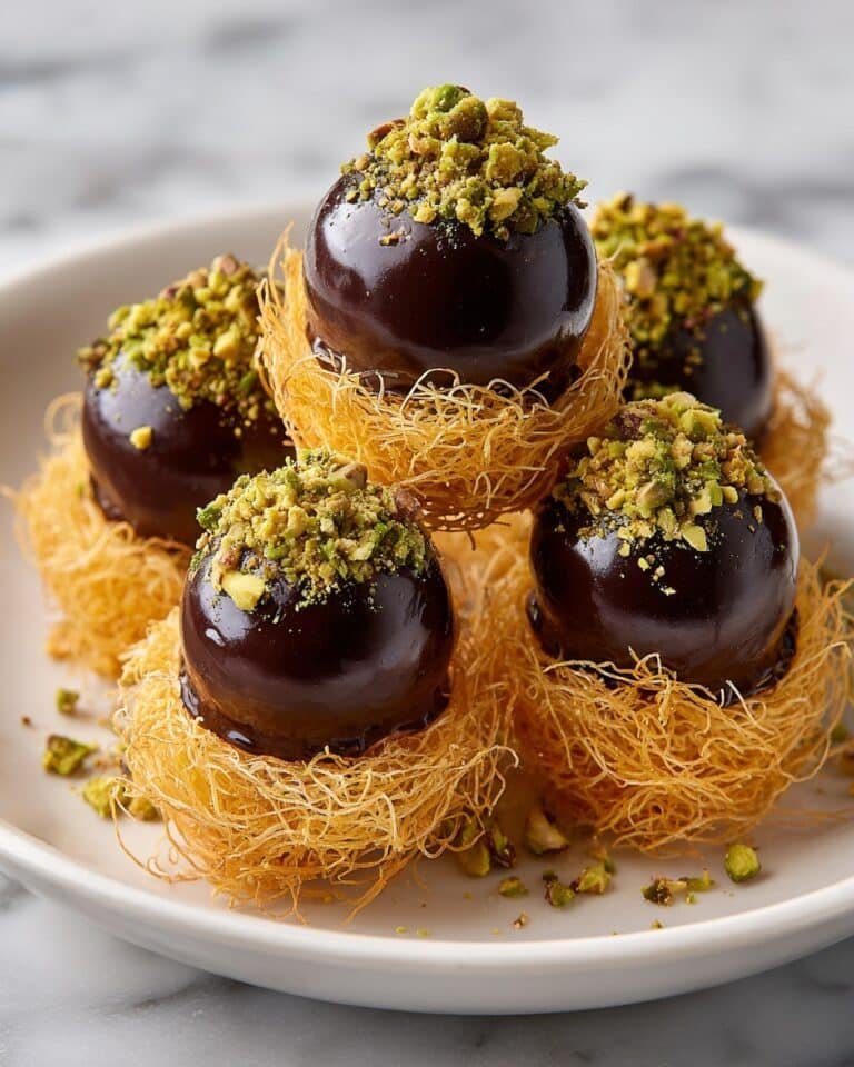 Luxurious Dubai Chocolate Balls with Pistachio Filling Recipe