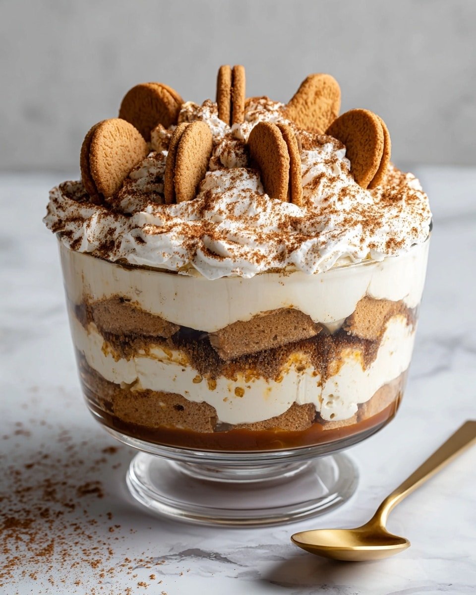 Pumpkin Spice Cream Trifle Recipe - Recipe Image — Pumpkin Spice Cream Trifle, Pumpkin Spice Dessert, Fall Trifle Recipe, Autumn Layered Dessert, Holiday Pumpkin Trifle