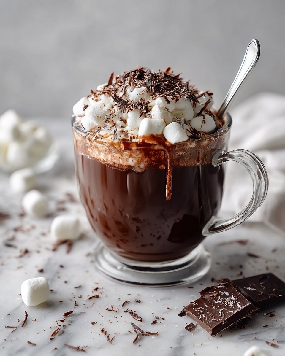 Dark Chocolate Hot Chocolate Recipe - Recipe Image — Dark Chocolate Hot Chocolate, luxurious hot chocolate recipe, rich hot chocolate drink, easy dark chocolate hot cocoa, cozy winter beverage