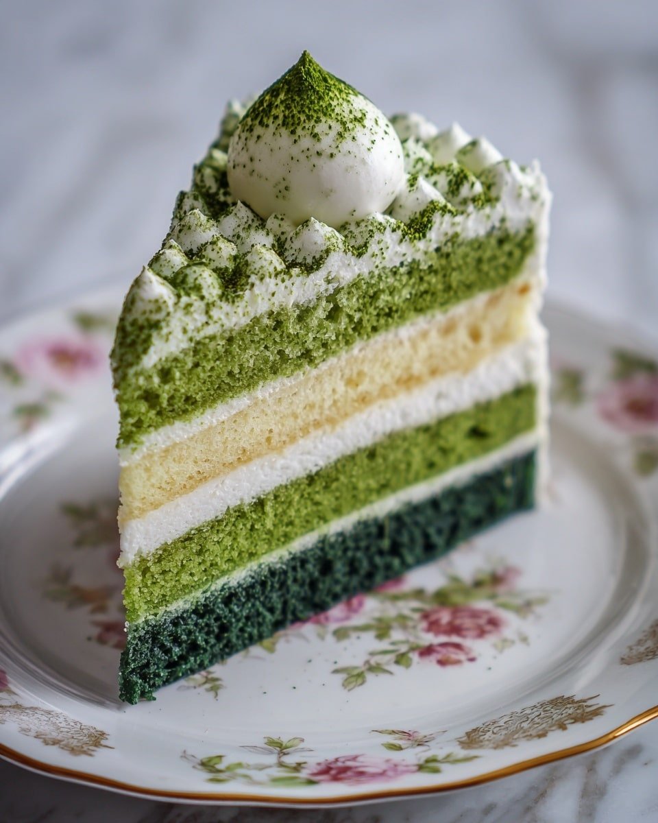 Soft & Rich Green Velvet Cake with Cream Cheese Frosting Recipe - Recipe Image — Soft & Rich Green Velvet Cake with Cream Cheese Frosting, green velvet cake recipe, green velvet cake with cream cheese, festive green cake recipe, moist velvet cake with frosting