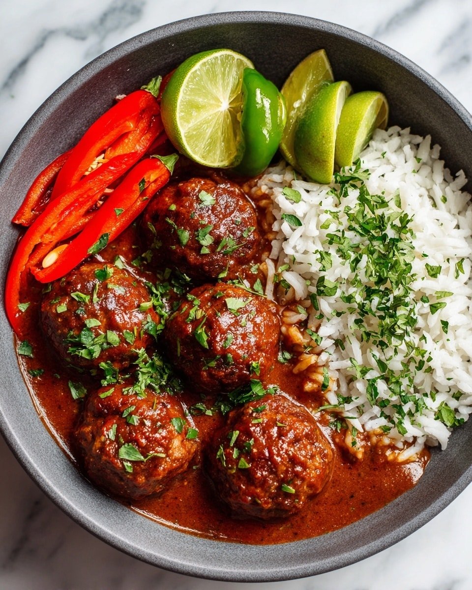 Aromatic Thai Red Curry Meatballs Recipe - Recipe Image — Aromatic Thai Red Curry Meatballs, Thai Red Curry Meatballs, Thai curry meatball recipe, spicy Thai meatballs, coconut curry meatballs