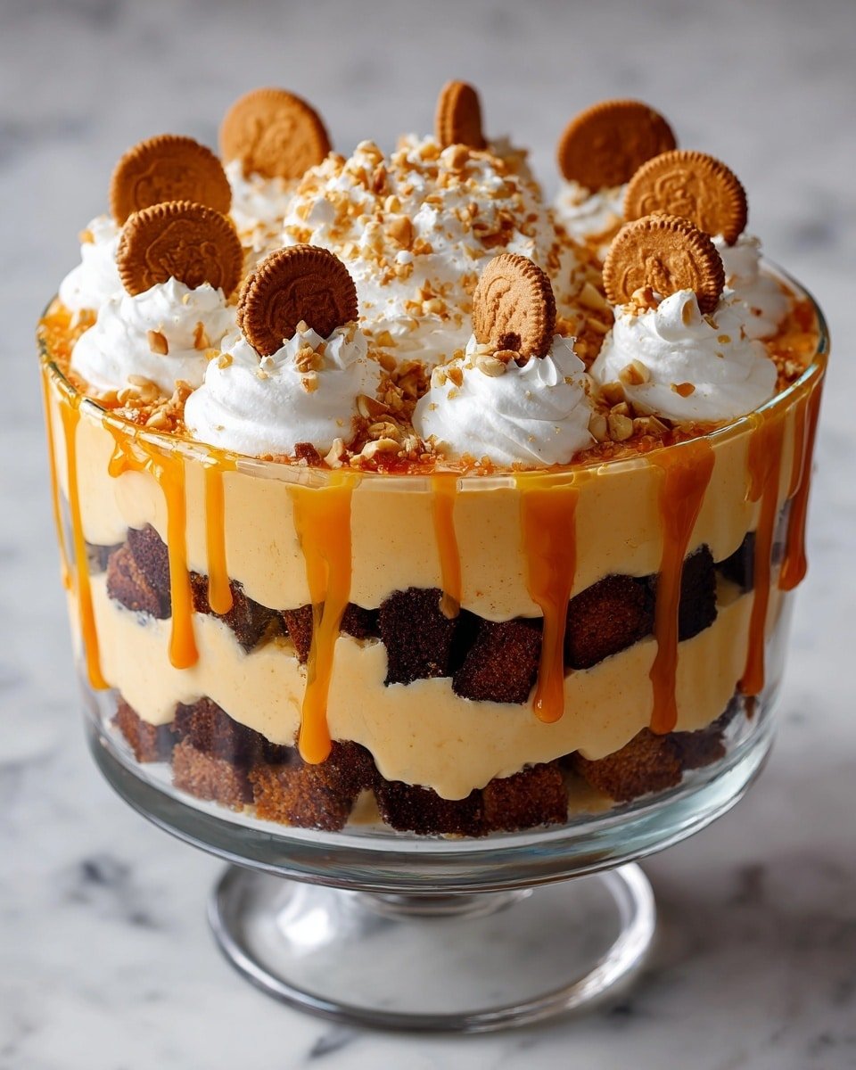 Pumpkin Spice Cream Trifle Recipe - Recipe Image — Pumpkin Spice Cream Trifle, Pumpkin Spice Dessert, Fall Trifle Recipe, Autumn Layered Dessert, Holiday Pumpkin Trifle