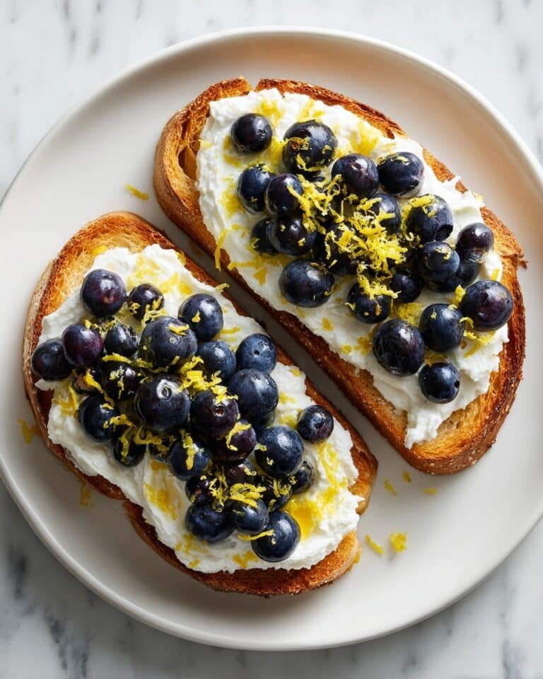 Lemon Blueberry Ricotta Toast With Honey Recipe