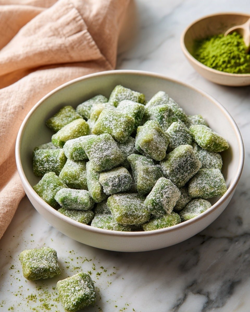 Matcha Puppy Chow Recipe - Recipe Image — Matcha Puppy Chow, matcha snack recipe, green tea puppy chow, easy matcha treats, healthy puppy chow snacks
