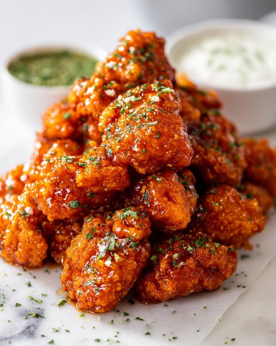 Air Fryer Buffalo Chicken Recipe - Recipe Image — Air Fryer Buffalo Chicken, buffalo chicken wings, crispy buffalo chicken, spicy chicken bites, homemade buffalo chicken