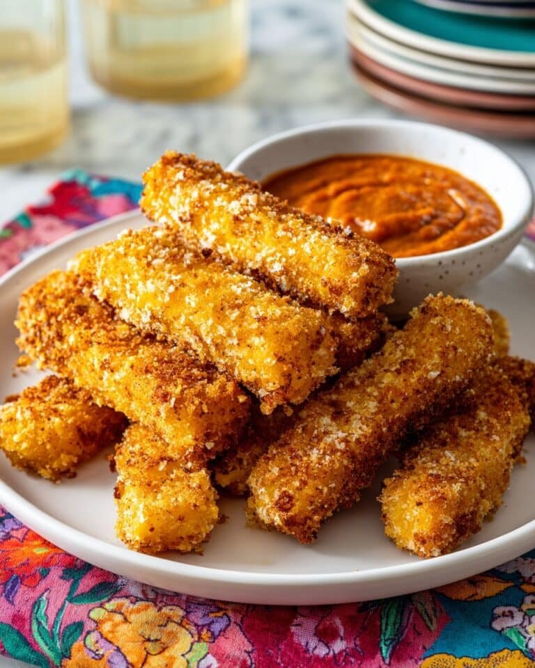 Fried Mozzarella Sticks with Marinara Dipping Sauce Recipe