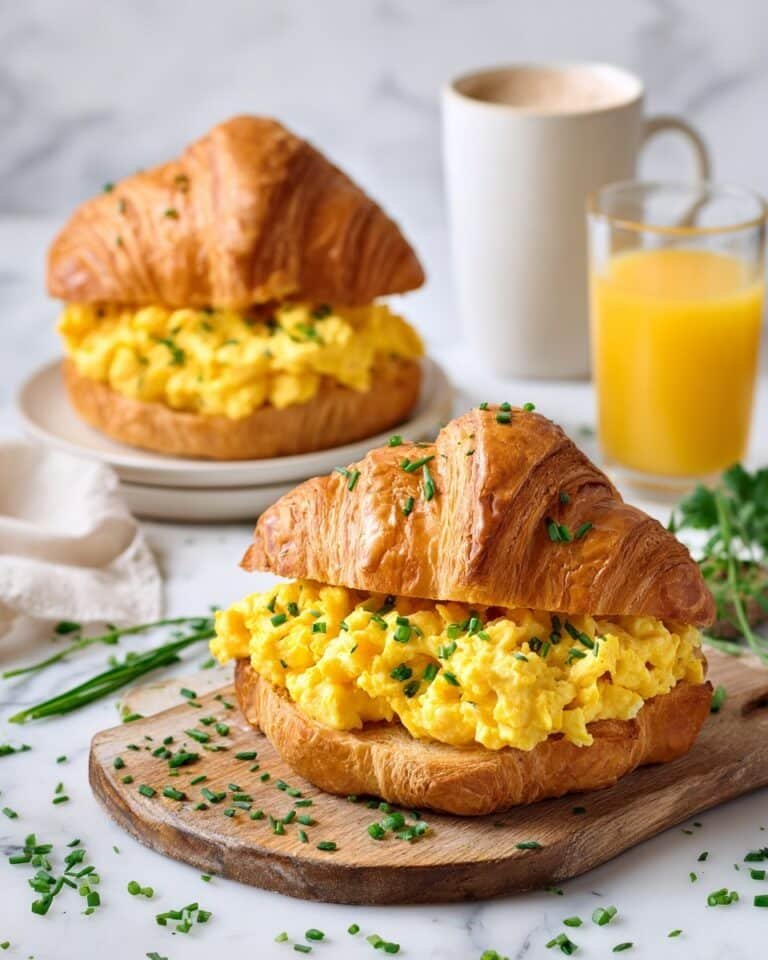 Cheesy Scrambled Egg Croissants Recipe