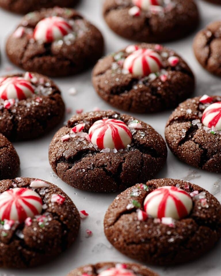 Peppermint Chocolate Blossom Cookies Recipe