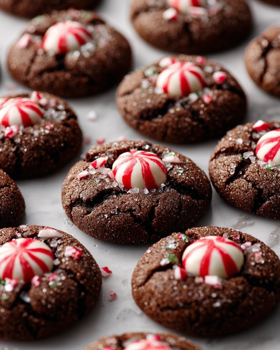 Peppermint Chocolate Blossom Cookies Recipe