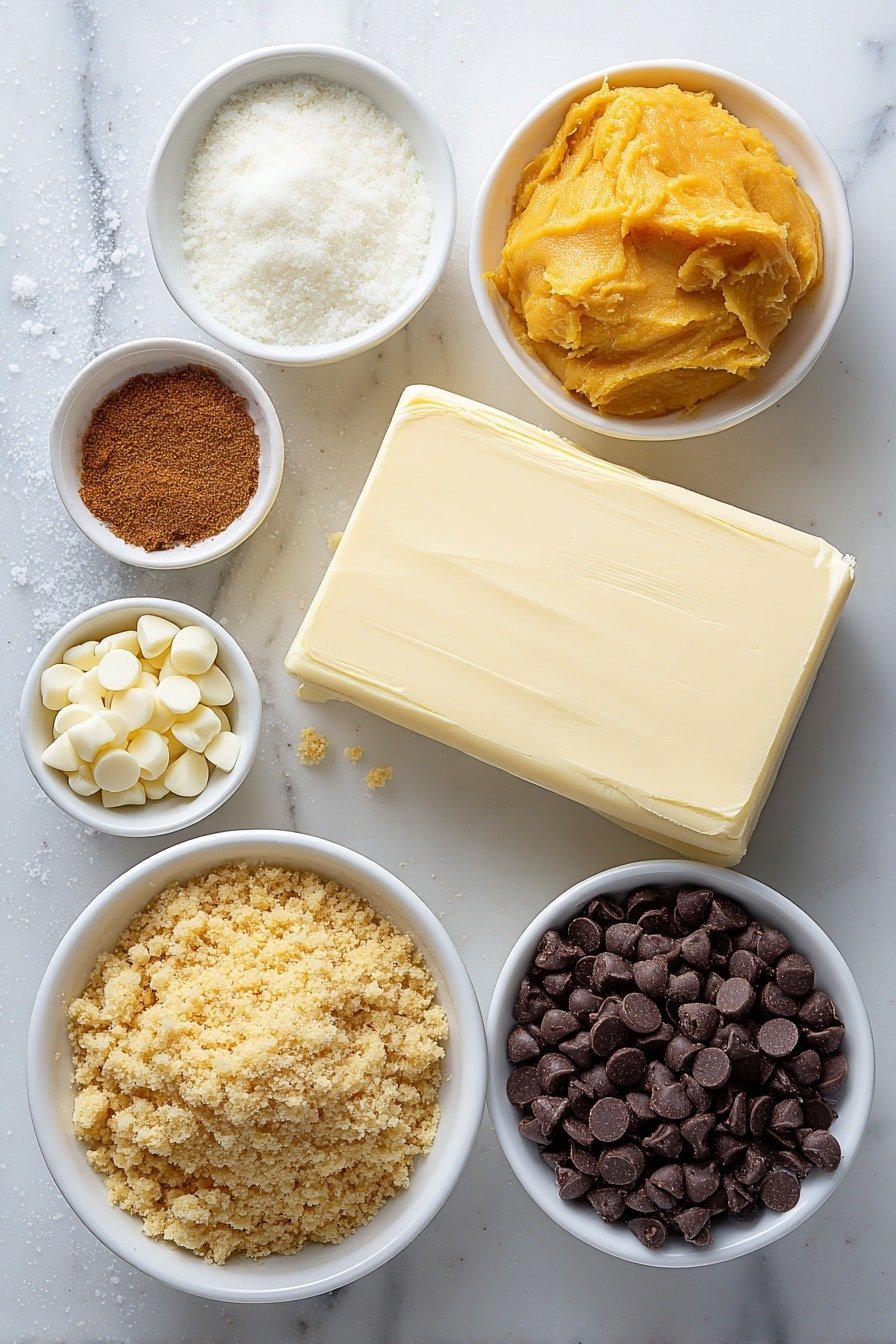 Pumpkin Cheesecake Truffles Recipe - Ingredients Image — Pumpkin Cheesecake Truffles, Pumpkin Cheesecake Bites, Fall Dessert Recipes, Easy Pumpkin Truffles, No-Bake Pumpkin Treats