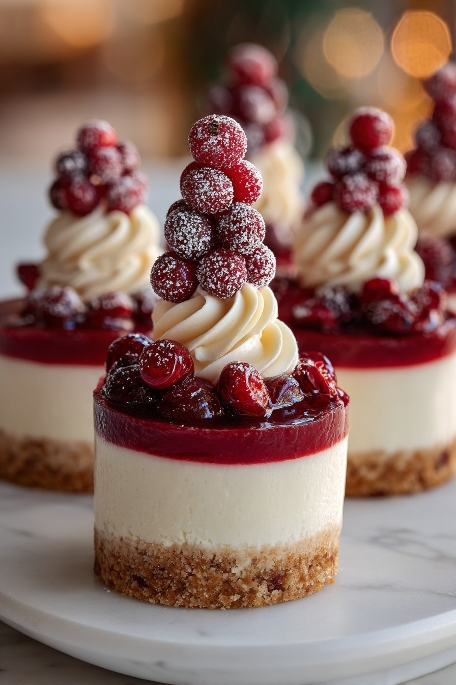 Mini Christmas Tree Cheesecakes Recipe - Article Image 2 — Mini Christmas Tree Cheesecakes, festive holiday cheesecakes, Christmas dessert ideas, bite-sized holiday treats, holiday cheesecake recipes