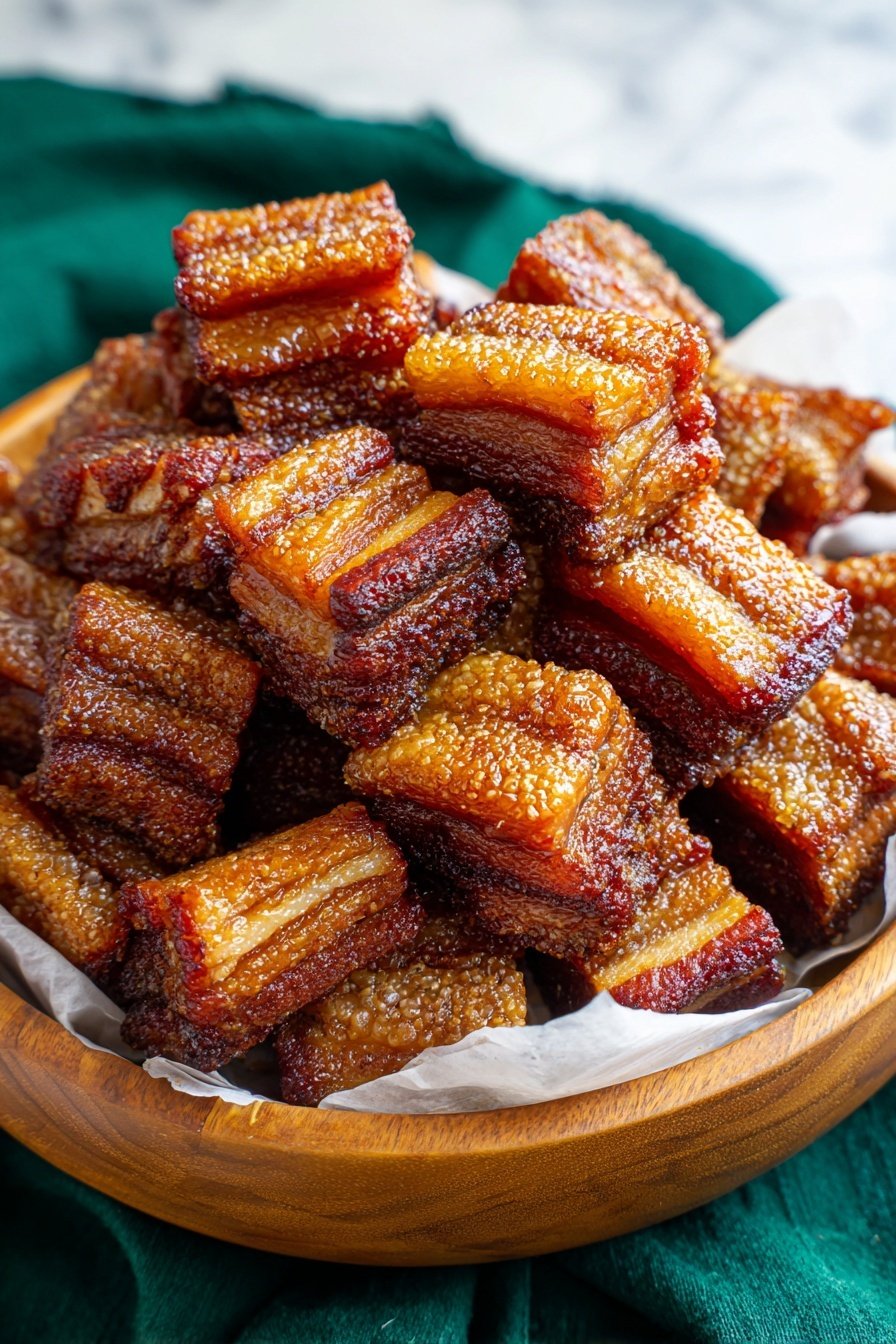 Crispy Pork Belly Chicharrones Recipe - Article Image 1 — Crispy Pork Belly Chicharrones, crispy pork crackling recipe, homemade chicharrones, pork belly snack, crunchy pork belly