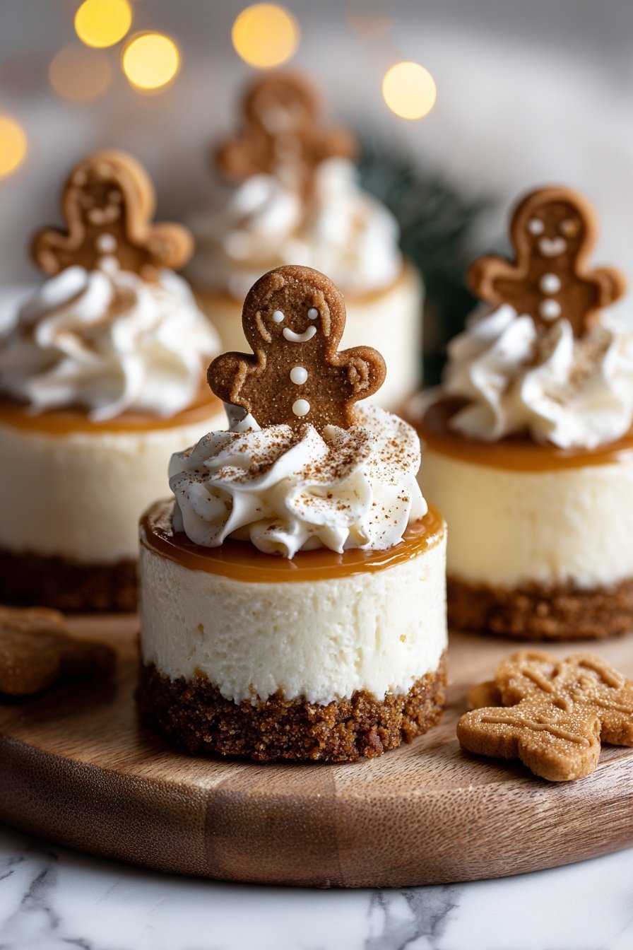 No-Bake Gingerbread Cheesecake Cups Recipe - Article Image 1 — No-Bake Gingerbread Cheesecake Cups,Cool holiday desserts, festive no-bake cheesecakes,easy gingerbread dessert, no-bake cheesecake ideas