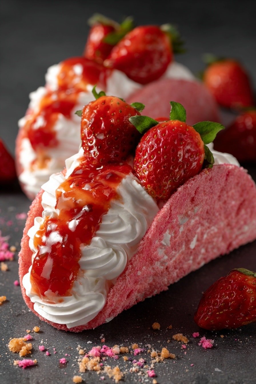 Strawberry Cookie Boats Recipe - Article Image 2 — Strawberry Cookie Boats, Strawberry dessert ideas, Easy berry cookies, Fresh strawberry treat, Fruit-filled cookie bites