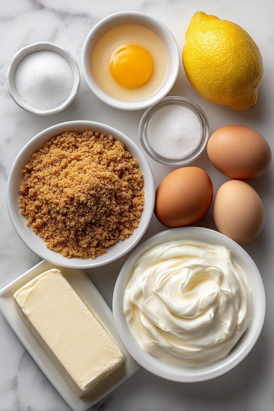 Mini Lemon Cheesecakes with Berries Recipe - Ingredients Image — Mini Lemon Cheesecakes with Berries, Lemon Cheesecake Miniatures, Easy Lemon Cheesecake Desserts, Berries Topped Cheesecakes, No-Bake Lemon Cheesecake