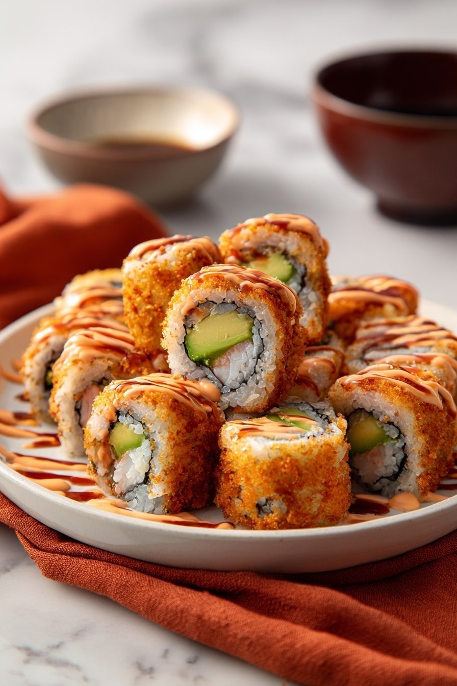 Crispy Fried Salmon Sushi Rolls Recipe - Article Image 2 — Crispy Fried Salmon Sushi Rolls, salmon sushi roll recipe, crunchy salmon sushi, homemade fried sushi, crispy seafood sushi