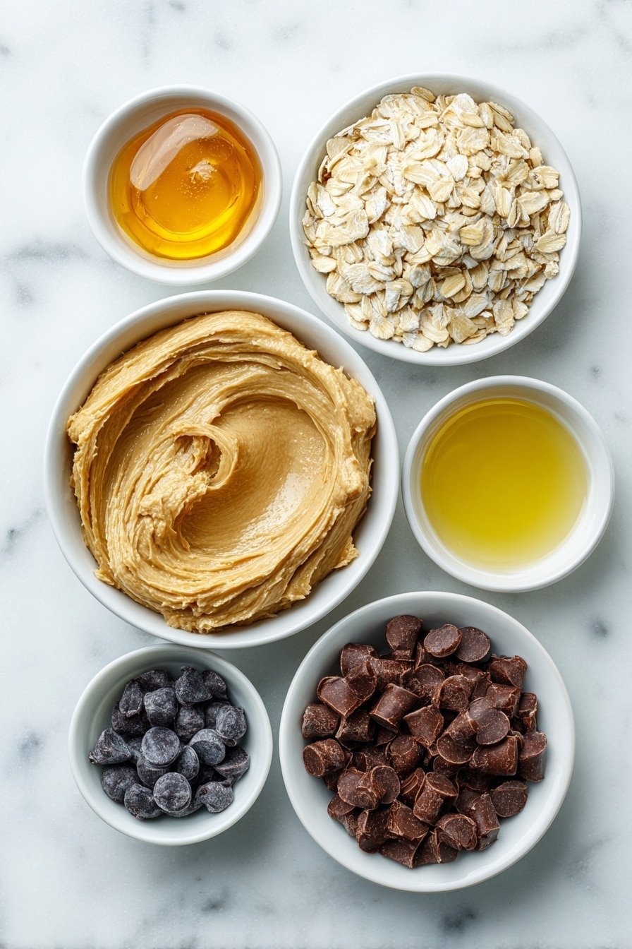 Peanut Butter Oatmeal Chocolate Chip Cookies Recipe - Ingredients Image — Peanut Butter Oatmeal Chocolate Chip Cookies, easy cookie recipes, healthy cookies with chocolate, homemade oatmeal cookies, simple baking ideas