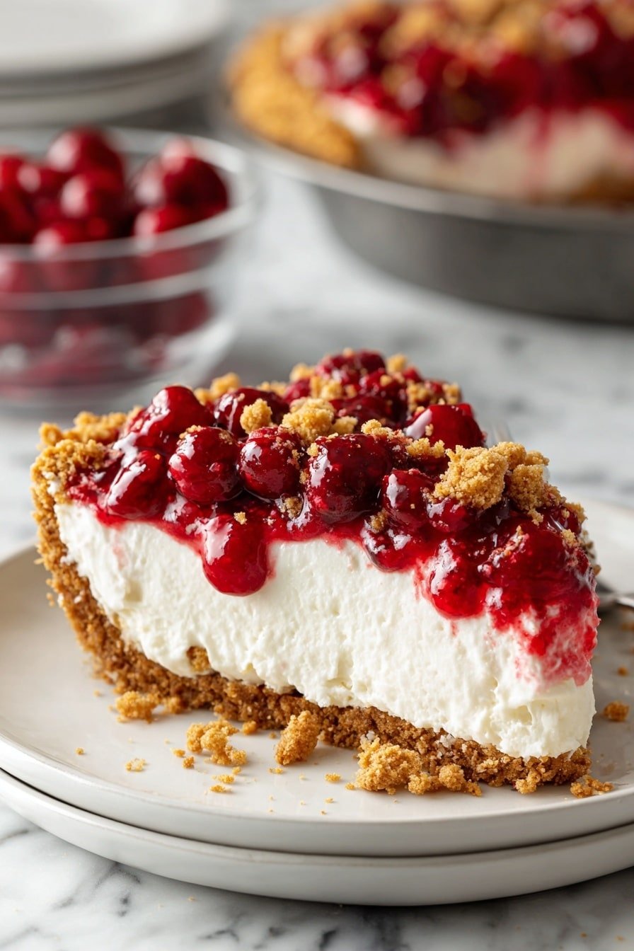 Cranberry Cream Cheese Crumb Pie Recipe - Article Image 1 — Cranberry Cream Cheese Crumb Pie, cranberry pie recipes, easy holiday desserts, festive fruit pie, creamy cranberry dessert