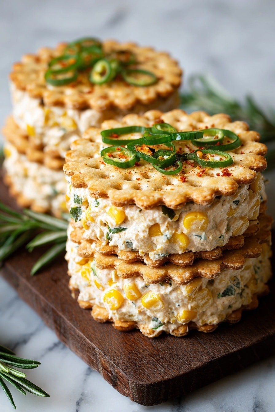 Cheesy Ritz Crackers Snack Bites Recipe - Article Image 1 — Cheesy Ritz Crackers Snack Bites, Easy cheesy snack ideas, No-bake appetizer recipes, Cheddar chive cracker bites, party snack recipes