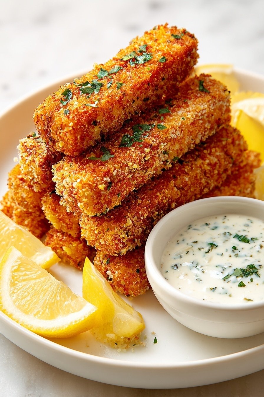 Crispy Baked Fish Sticks with Tartar Sauce Recipe - Article Image 2 — Crispy Baked Fish Sticks, homemade fish sticks with tartar sauce, easy fish stick recipe, crispy fish finger snacks, healthy baked fish sticks