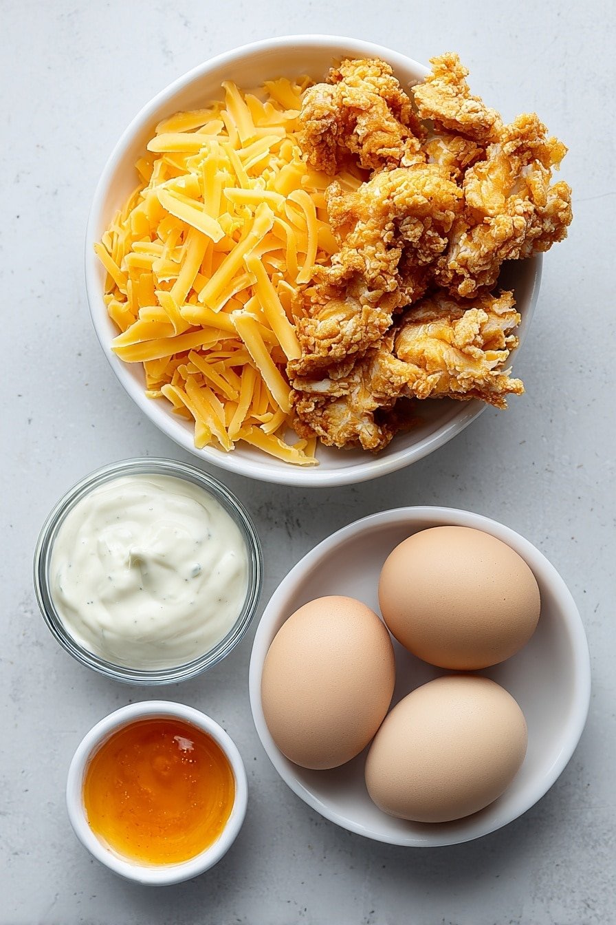 Crockpot Buffalo Chicken Dip Recipe - Ingredients Image — Crockpot Buffalo Chicken Dip, Buffalo Chicken Dip recipe, slow cooker buffalo dip, spicy buffalo chicken appetizer, cheesy buffalo chicken dip