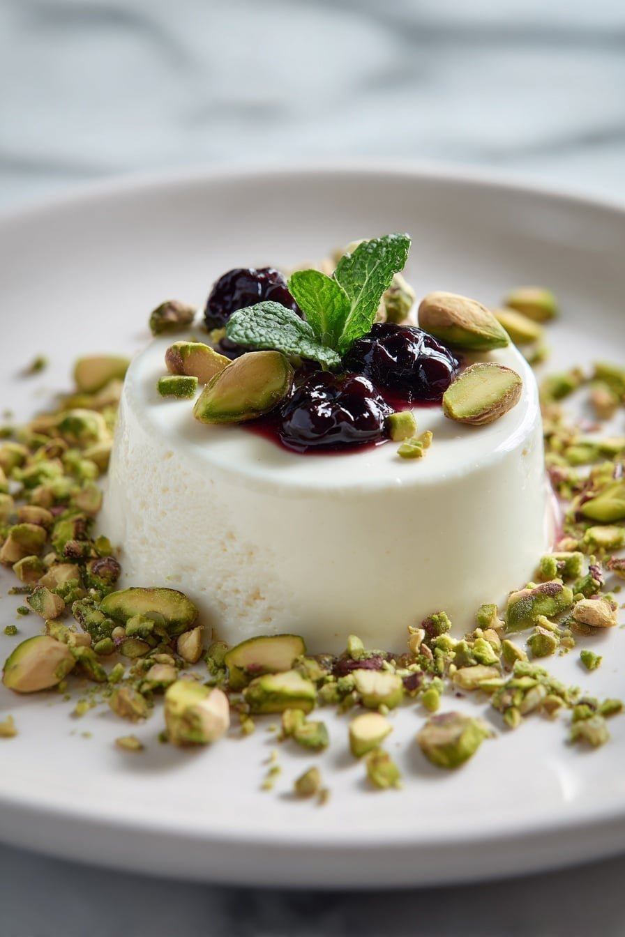 Pistachio Panna Cotta Recipe - Article Image 2 — Pistachio Panna Cotta, pistachio dessert, creamy panna cotta, nutty Italian dessert, easy panna cotta recipe