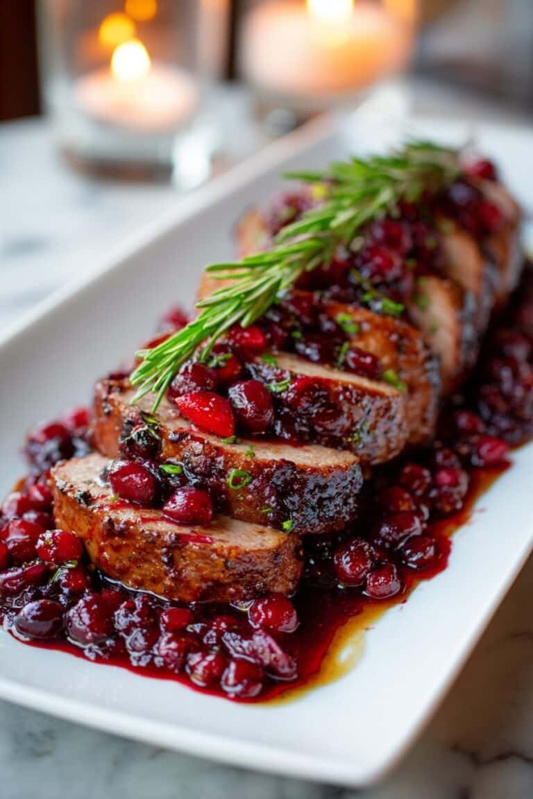 Cranberry Glazed Pork Tenderloin Recipe