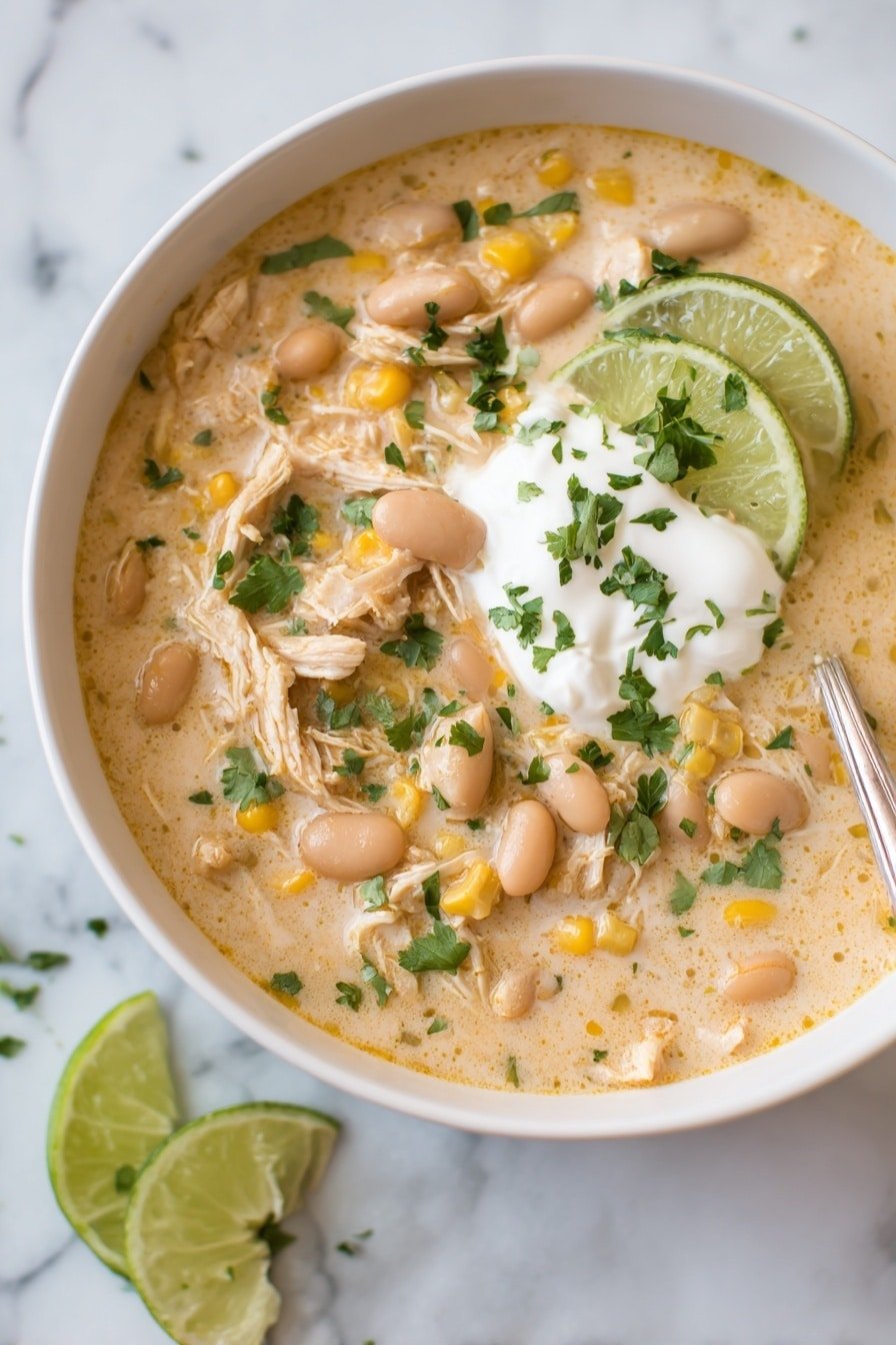 White Chicken Chili Recipe - Article Image 1 — White Chicken Chili, White Chicken Chili recipe, hearty chicken chili, easy white chili, slow cooker chicken chili