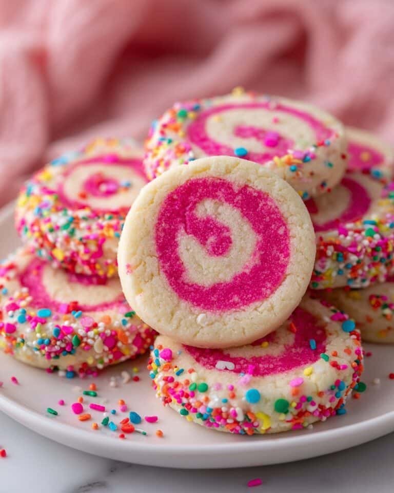 Spring Pink and Rainbow Pinwheel Cookies Recipe