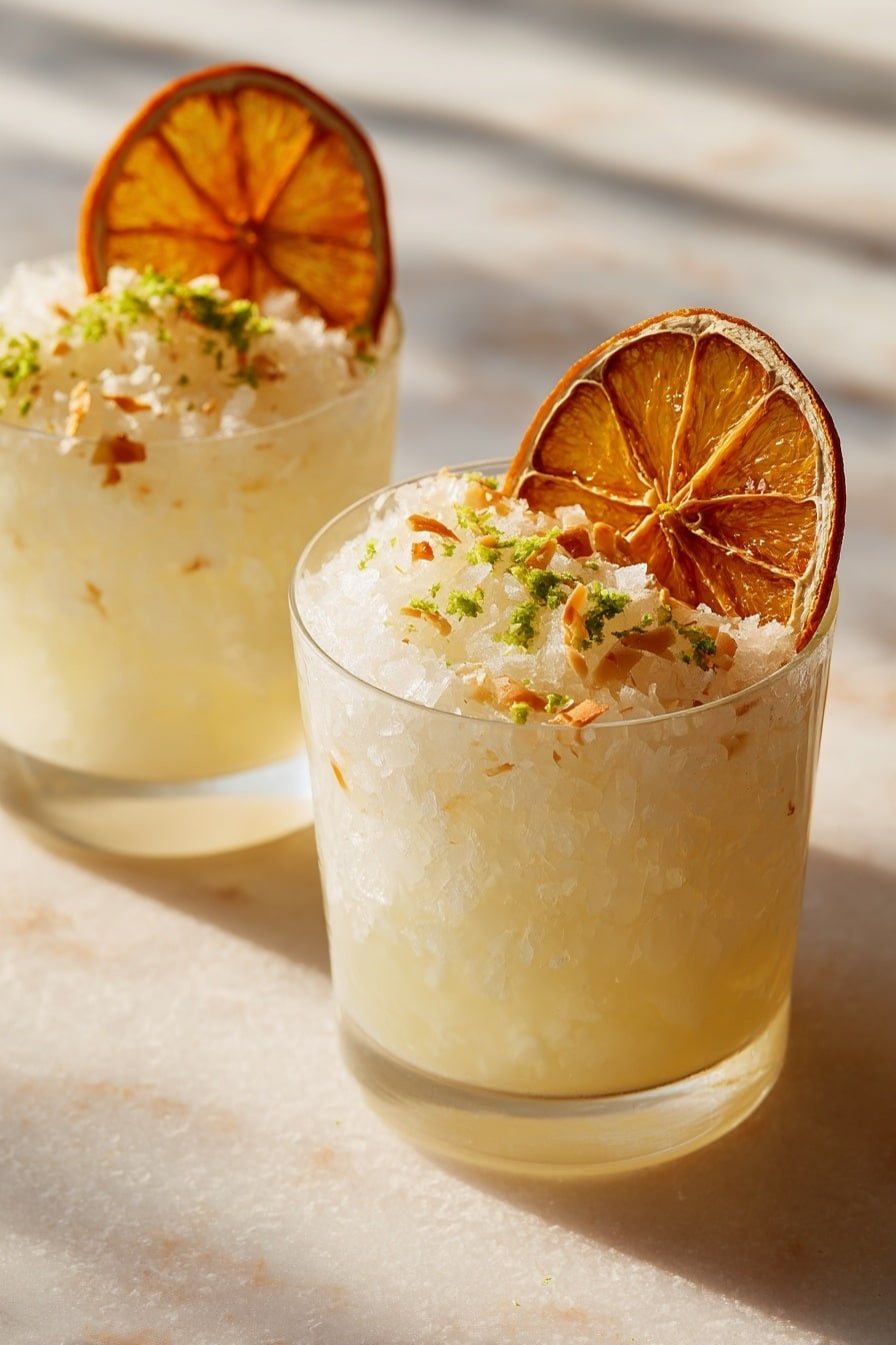 Coconut Orange Creamsicle Drink Recipe - Article Image 2 — Coconut Orange Creamsicle Drink, Coconut Orange Drink, Tropical Citrus Mocktail, Creamy Citrus Beverage, Easy Summer Cocktail