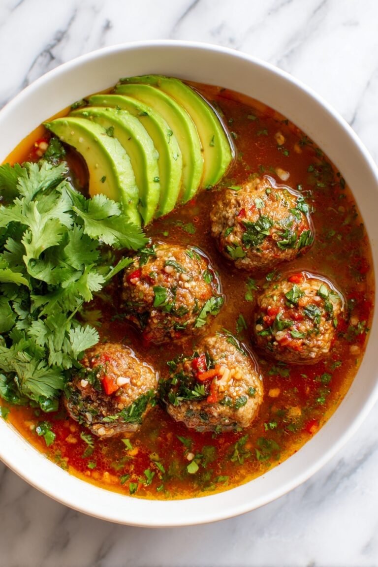 Albondigas Meatball Soup with Vegetables Recipe