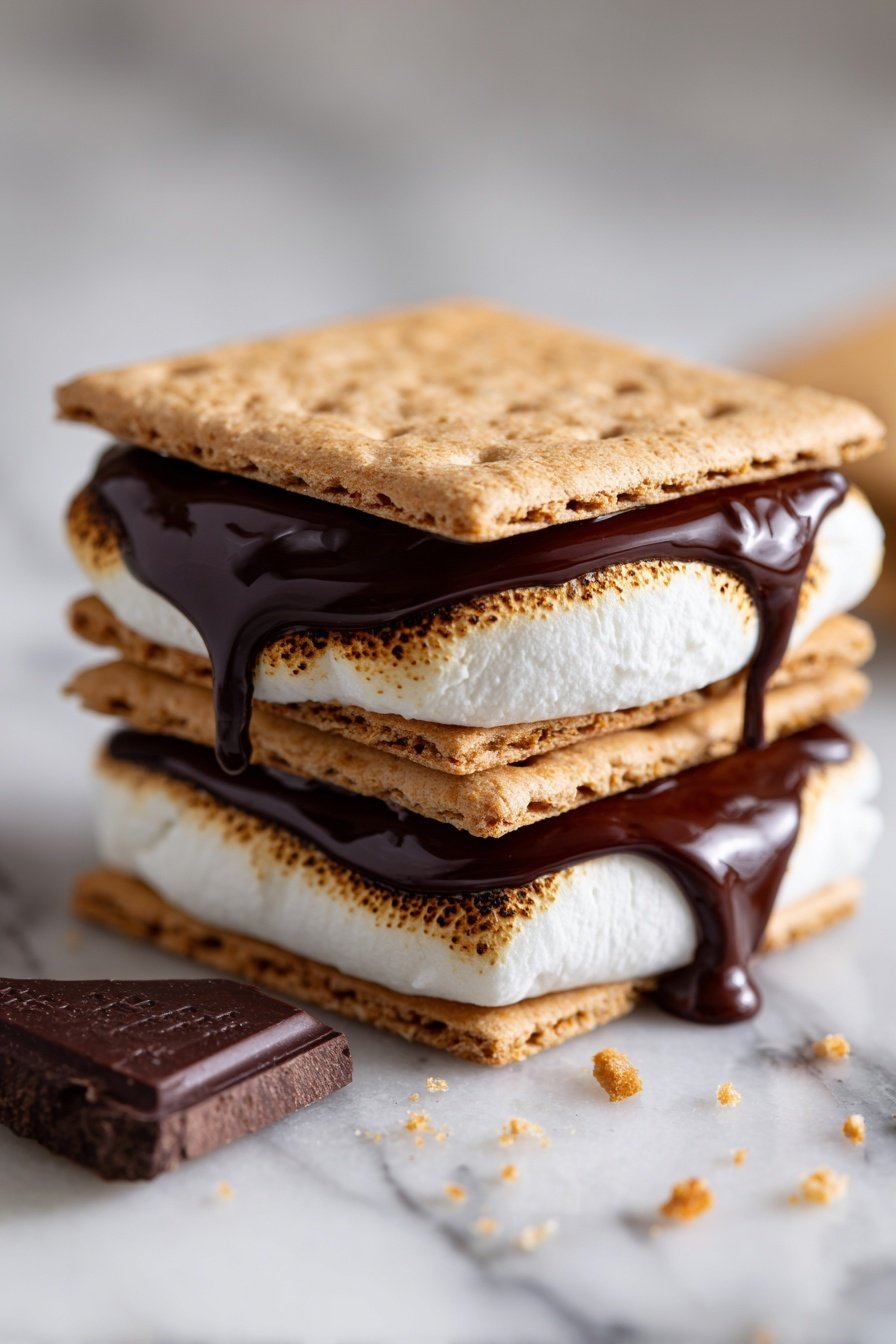 Air Fryer S'mores Recipe - Article Image 1 — Air Fryer S'mores, s'mores dessert, easy air fryer treats, quick s'mores recipe, indoor s'mores