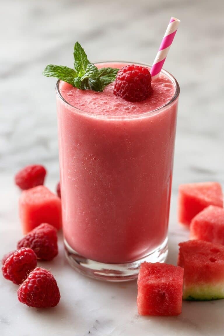 Watermelon Raspberry Smoothie Recipe