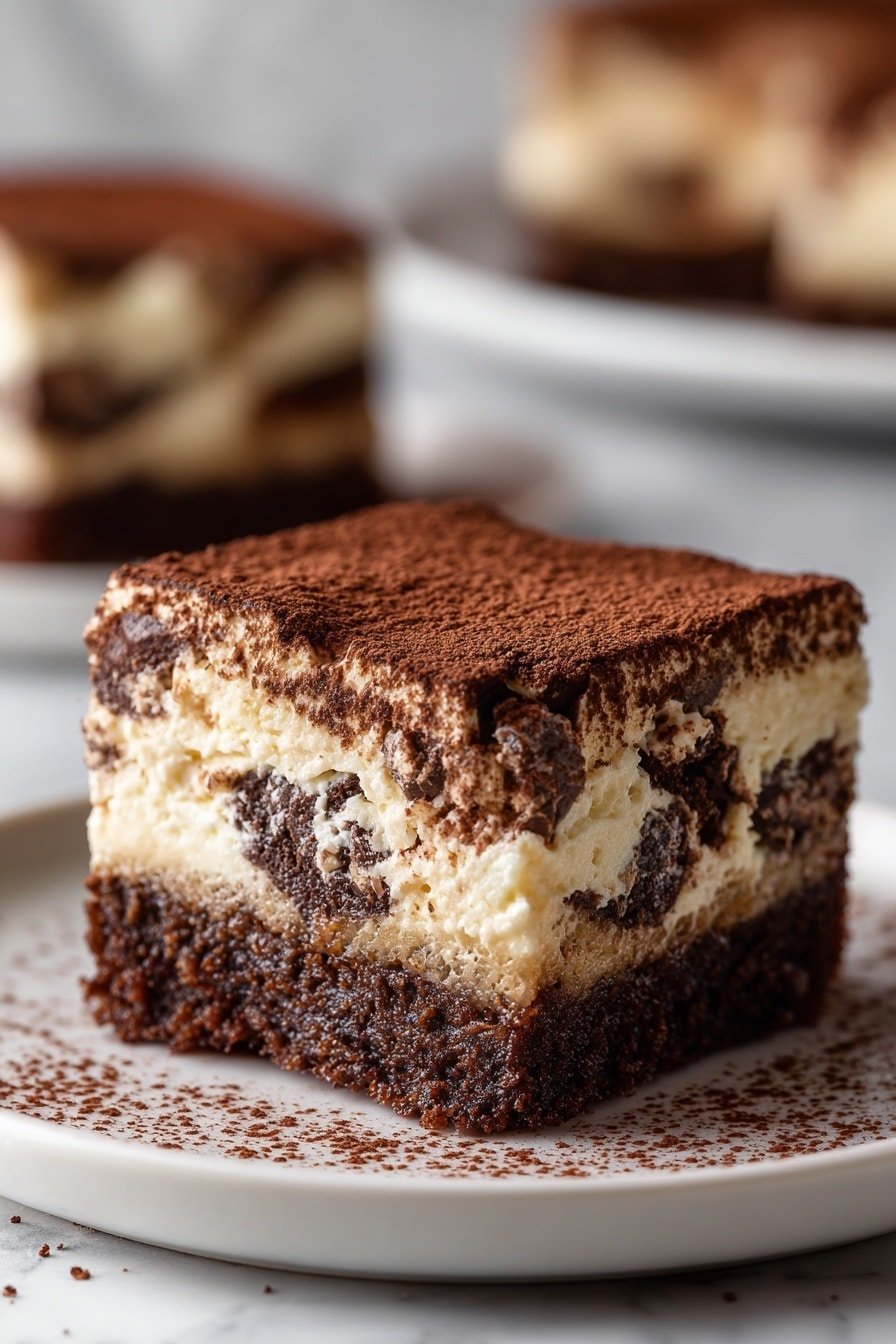 Tiramisu Brownies with Espresso and Mascarpone Recipe - Article Image 2 — Tiramisu Brownies with Espresso and Mascarpone, chocolate espresso brownie recipe, mascarpone tiramisu dessert, easy tiramisu brownies, coffee-flavored brownie treat
