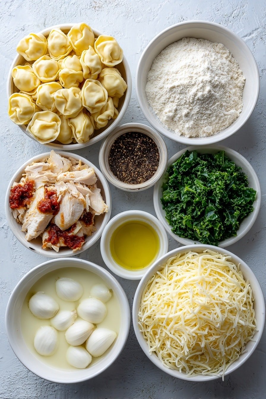 Creamy Blackened Chicken Tortellini Soup Recipe - Ingredients Image — Creamy Blackened Chicken Tortellini Soup, blackened chicken soup, creamy tortellini soup, easy chicken tortellini soup recipe, comforting chicken pasta soup