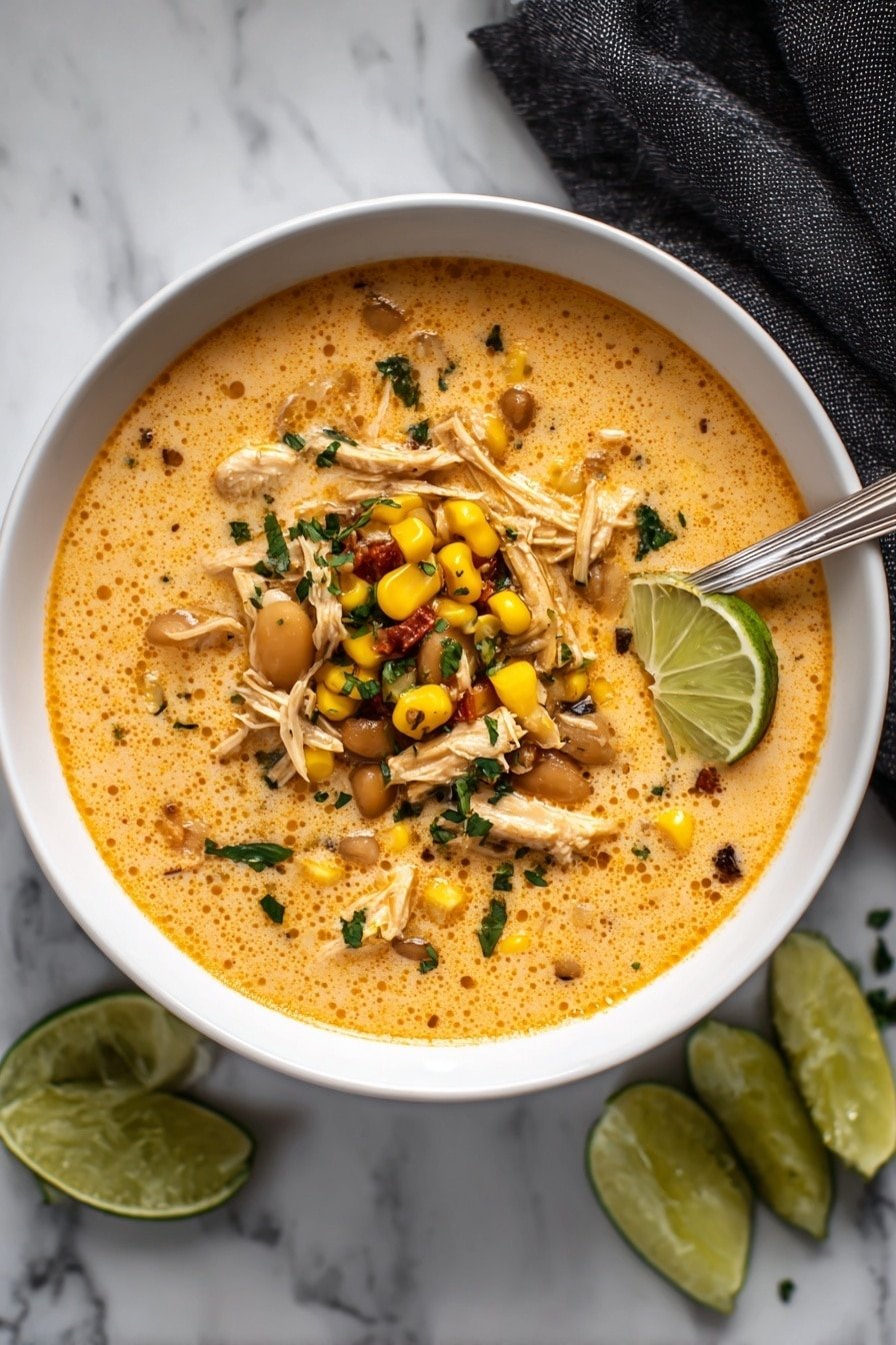 Creamy Chipotle Chicken Soup Recipe - Article Image 2 — Creamy Chipotle Chicken Soup, smoky chicken soup, spicy creamy soup, hearty chicken and bean soup, easy comforting soup