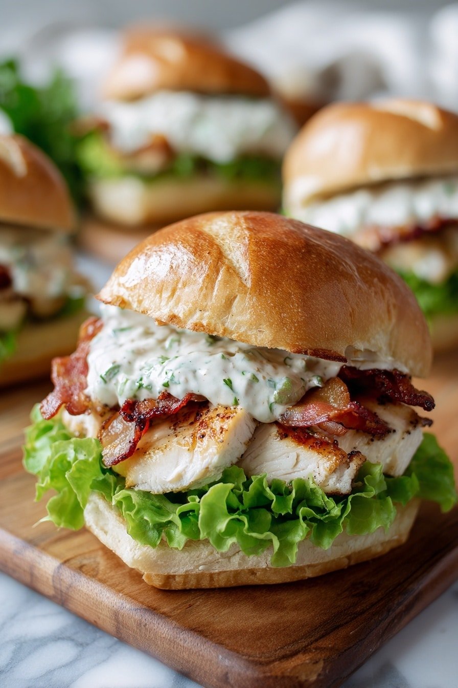 Chicken Bacon Ranch Sandwich Recipe - Article Image 1 — Chicken Bacon Ranch Sandwich, chicken bacon ranch sandwich recipe, easy chicken sandwich with bacon, quick ranch chicken sandwich, flavorful bacon chicken sandwich