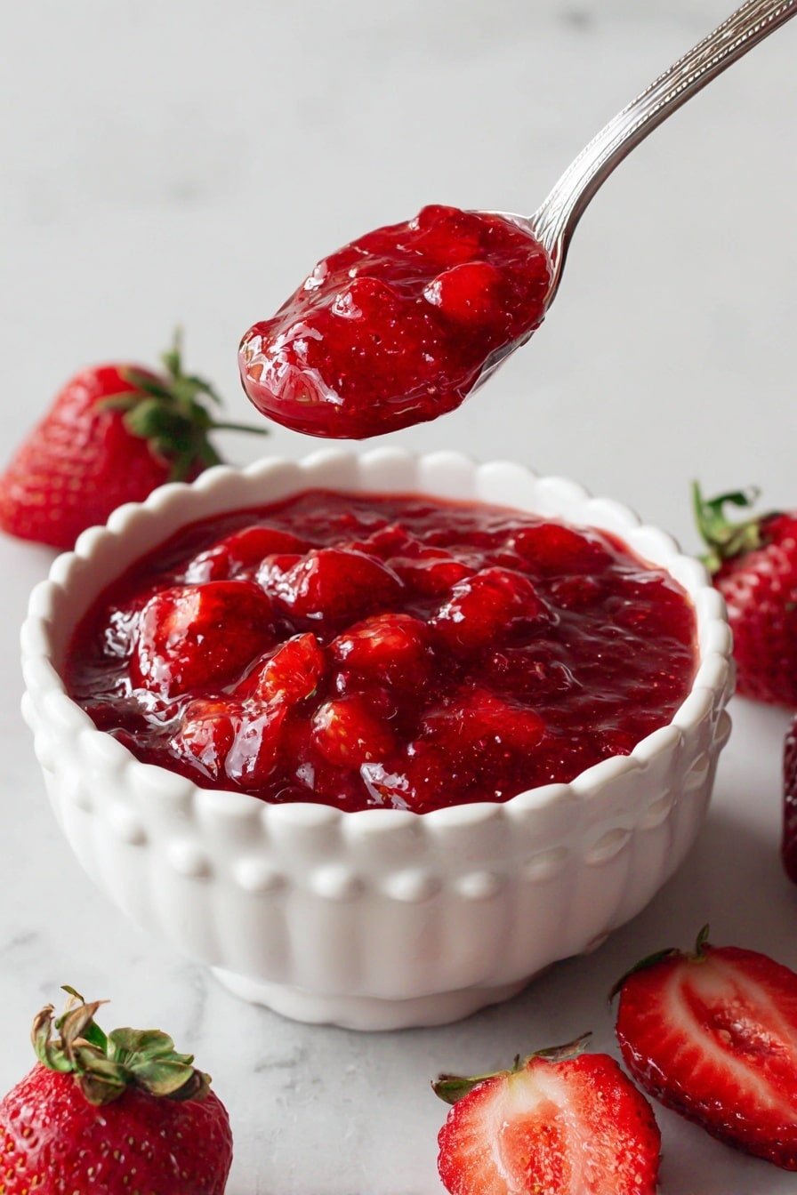 Homemade Strawberry Sauce Recipe - Article Image 2 — Homemade Strawberry Sauce, strawberry sauce recipe, fresh strawberry topping, easy strawberry sauce, how to make strawberry sauce