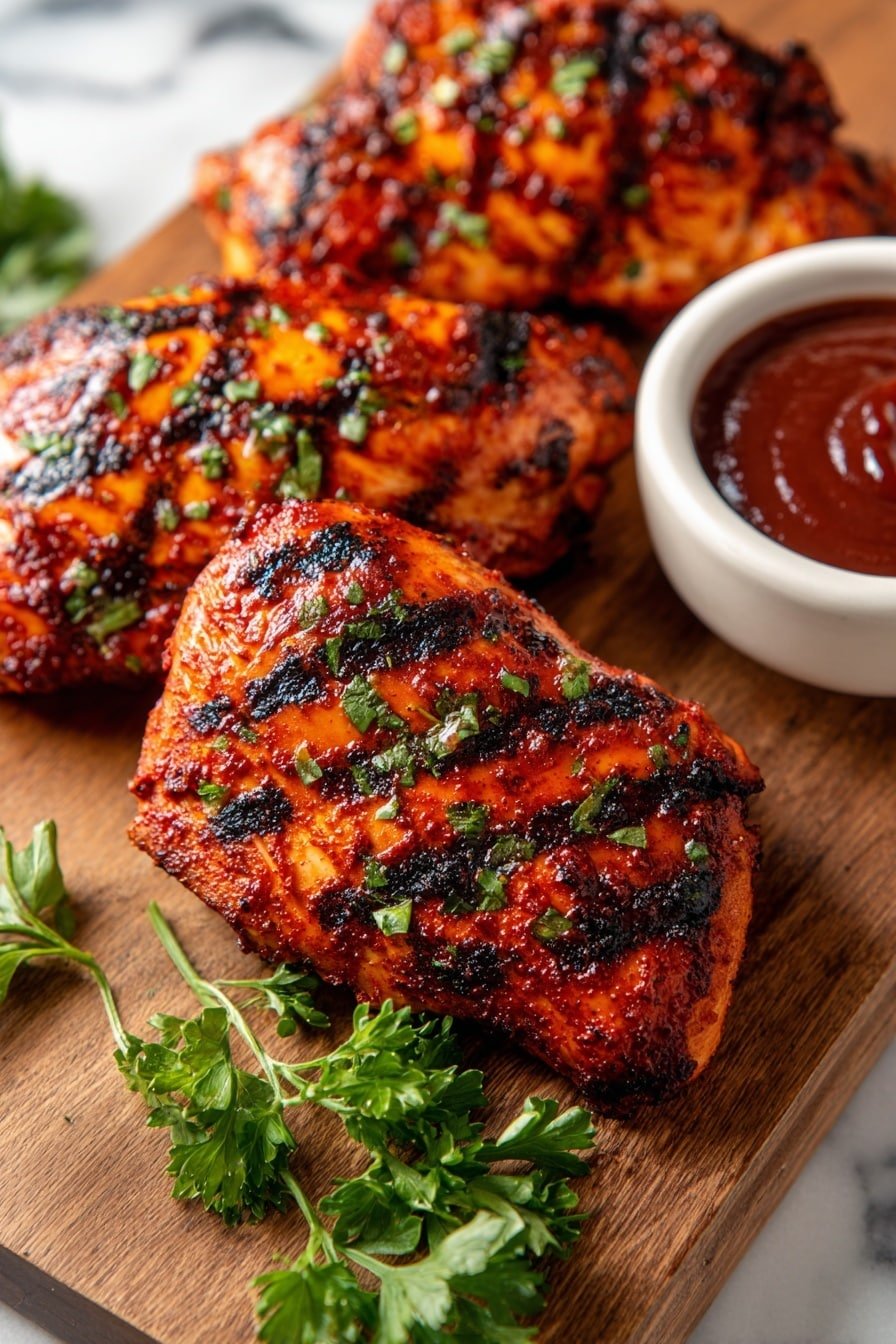 Kansas City BBQ Chicken Grilled Recipe - Article Image 1 — Kansas City BBQ Chicken Grilled, smoky BBQ chicken, grilled chicken recipe, Kansas City barbecue, easy grilled chicken dinner