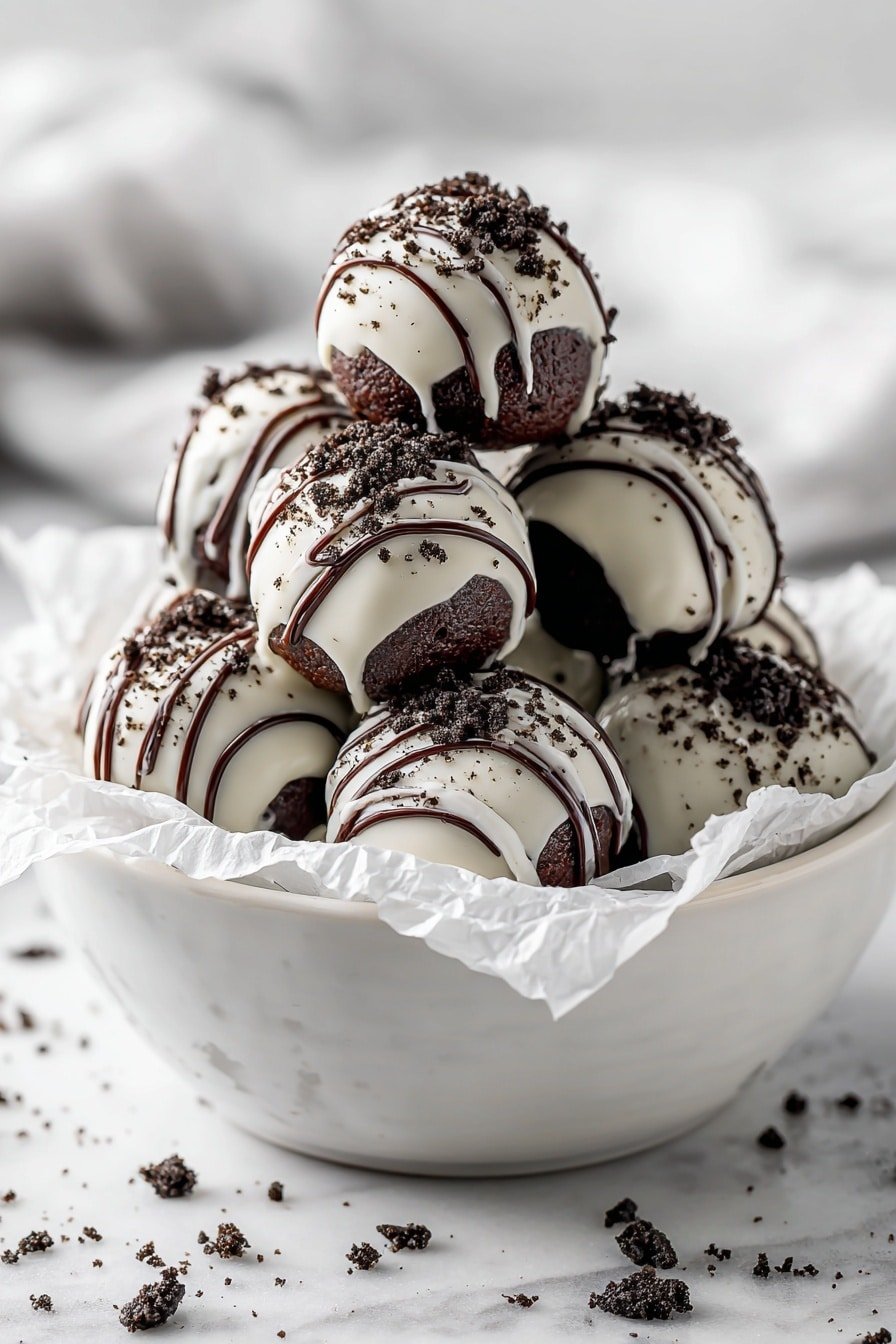 No-Bake Oreo Protein Balls Recipe - Article Image 2 — No-Bake Oreo Protein Balls, Oreo protein snack, healthy Oreo treats, no-bake dessert, easy protein balls