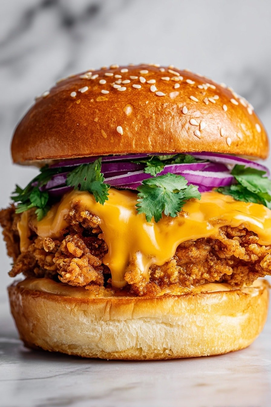 Crispy Chicken Bang Bang Sandwich Recipe - Article Image 2 — Crispy Chicken Bang Bang Sandwich, Chicken sandwich with spicy sauce, How to make crispy chicken sandwiches, Best chicken bang bang sandwich, Easy sandwich recipes