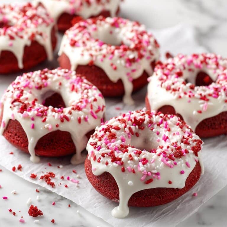 Red Velvet Donuts with Cream Cheese Frosting Recipe