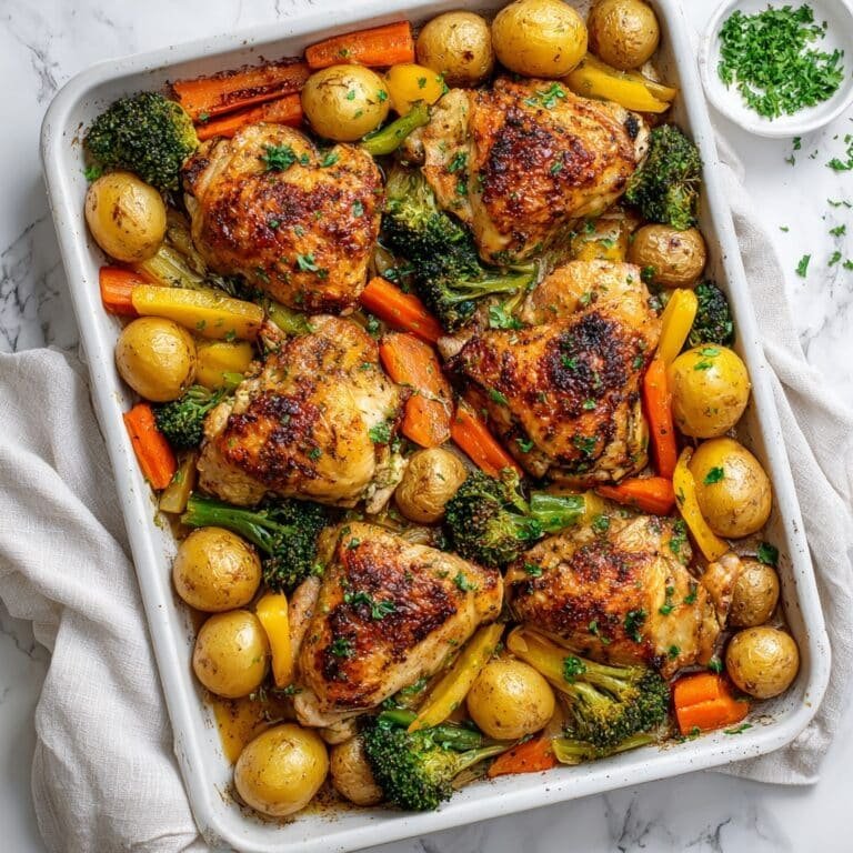 Creamy Chicken Sheet Pan Dinner Recipe