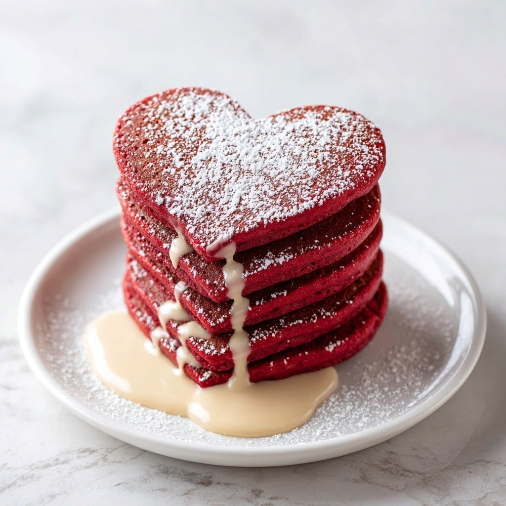 Red Velvet Heart-Shaped Pancakes Recipe - Article Image 2 — Red Velvet Heart-Shaped Pancakes, heart-shaped pancakes recipe, Valentine's breakfast ideas, cocoa-infused pancakes, easy red velvet pancake recipe