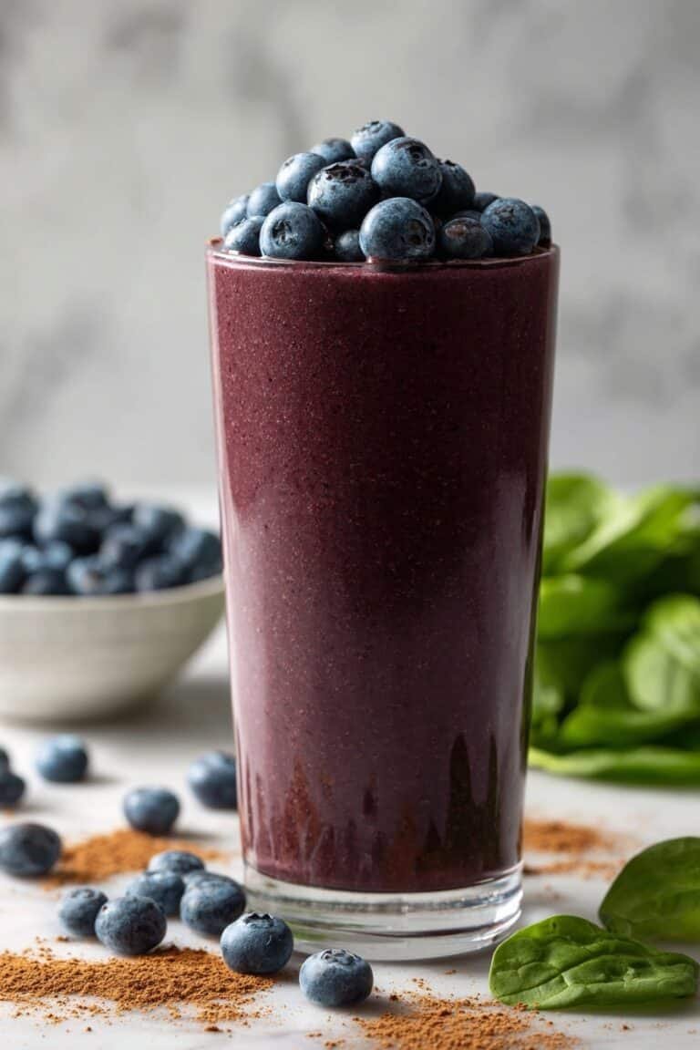 Healthy Spinach Blueberry Smoothie Recipe