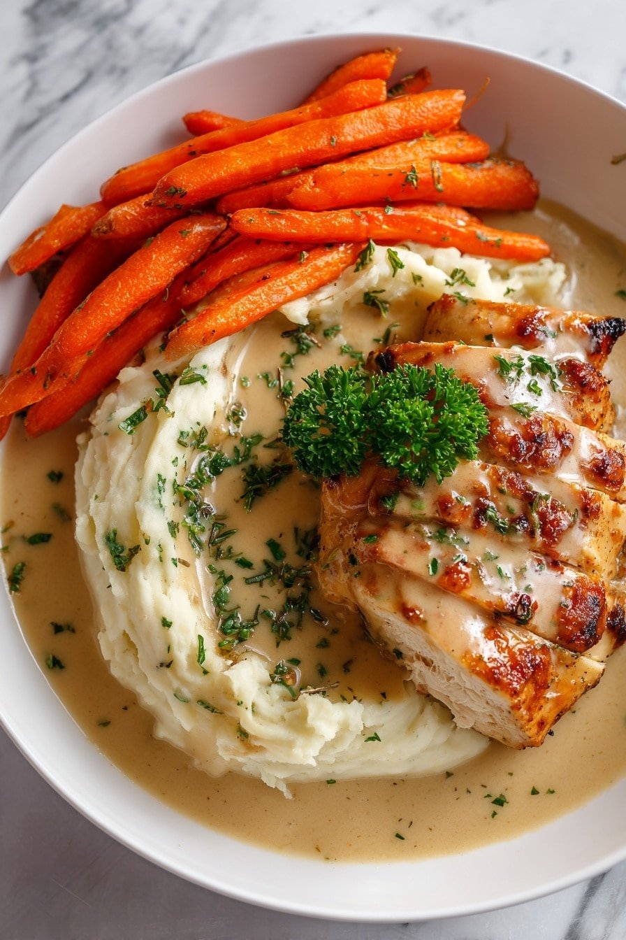 Garlic Herb Chicken with Mashed Potatoes Recipe - Article Image 2 — Garlic Herb Chicken with Mashed Potatoes, easy chicken dinner recipes, comforting weekday meals, flavorful baked chicken recipes, cozy homemade dinner