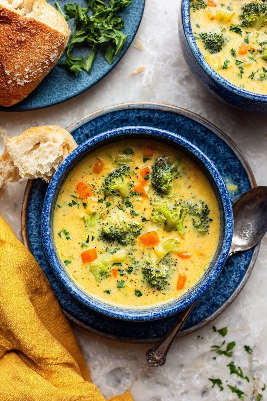 Roasted Broccoli Cheddar Soup Recipe - Article Image 1 — Roasted Broccoli Cheddar Soup, Broccoli cheddar soup recipe, creamy broccoli soup, healthy broccoli soup, oven-roasted broccoli soup