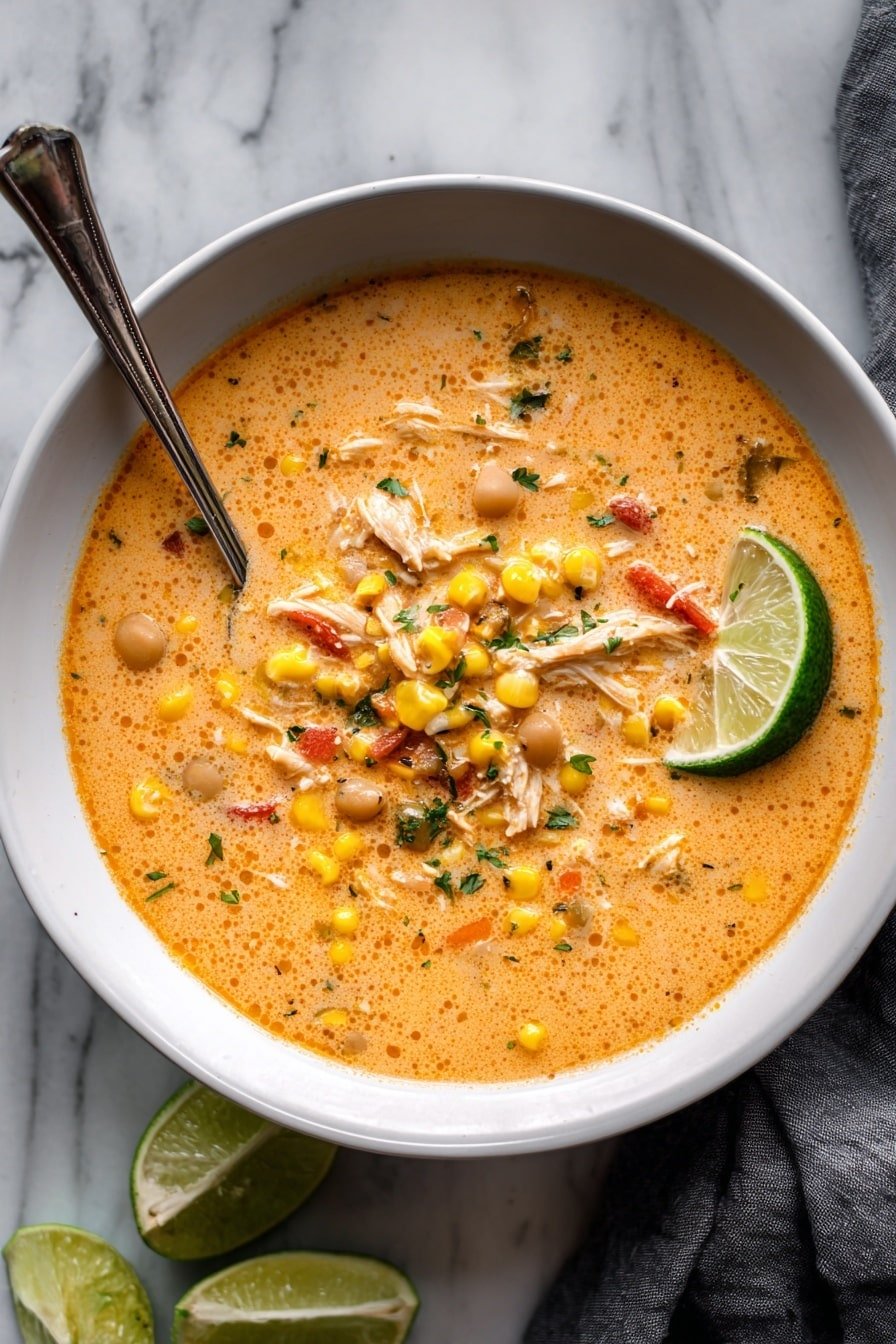 Creamy Chipotle Chicken Soup Recipe - Article Image 1 — Creamy Chipotle Chicken Soup, smoky chicken soup, spicy creamy soup, hearty chicken and bean soup, easy comforting soup