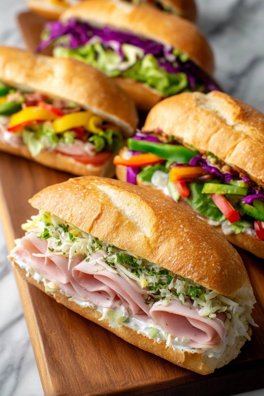 Viral Italian Chop Sandwich Recipe - Article Image 2 — Viral Italian Chop Sandwich, Italian chop sandwich recipe, quick Italian sandwich, easy Italian lunch, homemade Italian sub