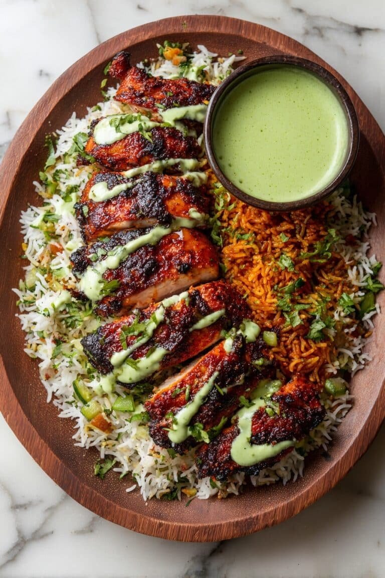 Peruvian Chicken with Green Sauce and Yellow Rice Recipe